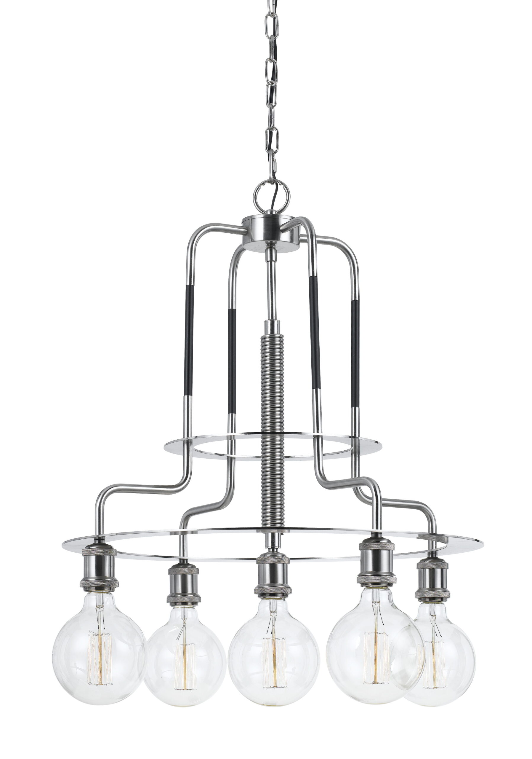 Chandelier - Brushed Steel - 5 Light