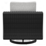 Beachcroft - Swivel Lounge Chair - Black / Light Gray - Image 5