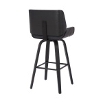 Tyler - 26" Counter Height Swivel Bar Stool - Gray / Black - Image 4