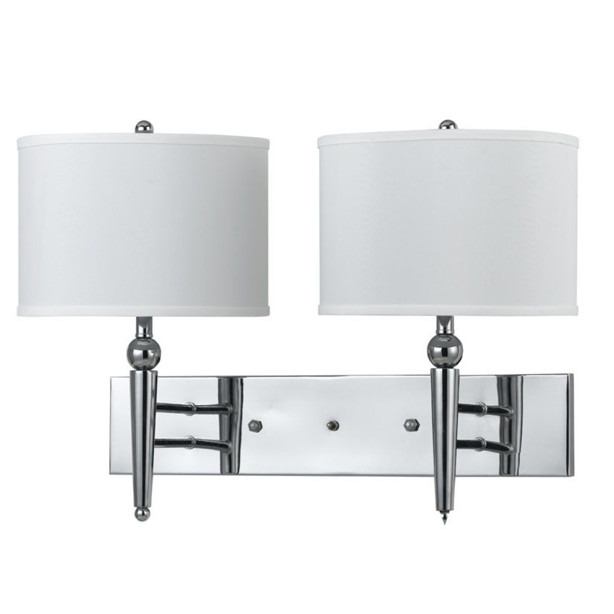 60a8224d8d7395c0f5b8cb85871240ba Wall Lamp - Chrome & White - Metal - Image 1