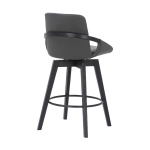 Baylor - 26" Swivel Bar Stool - Gray / Black - Image 4