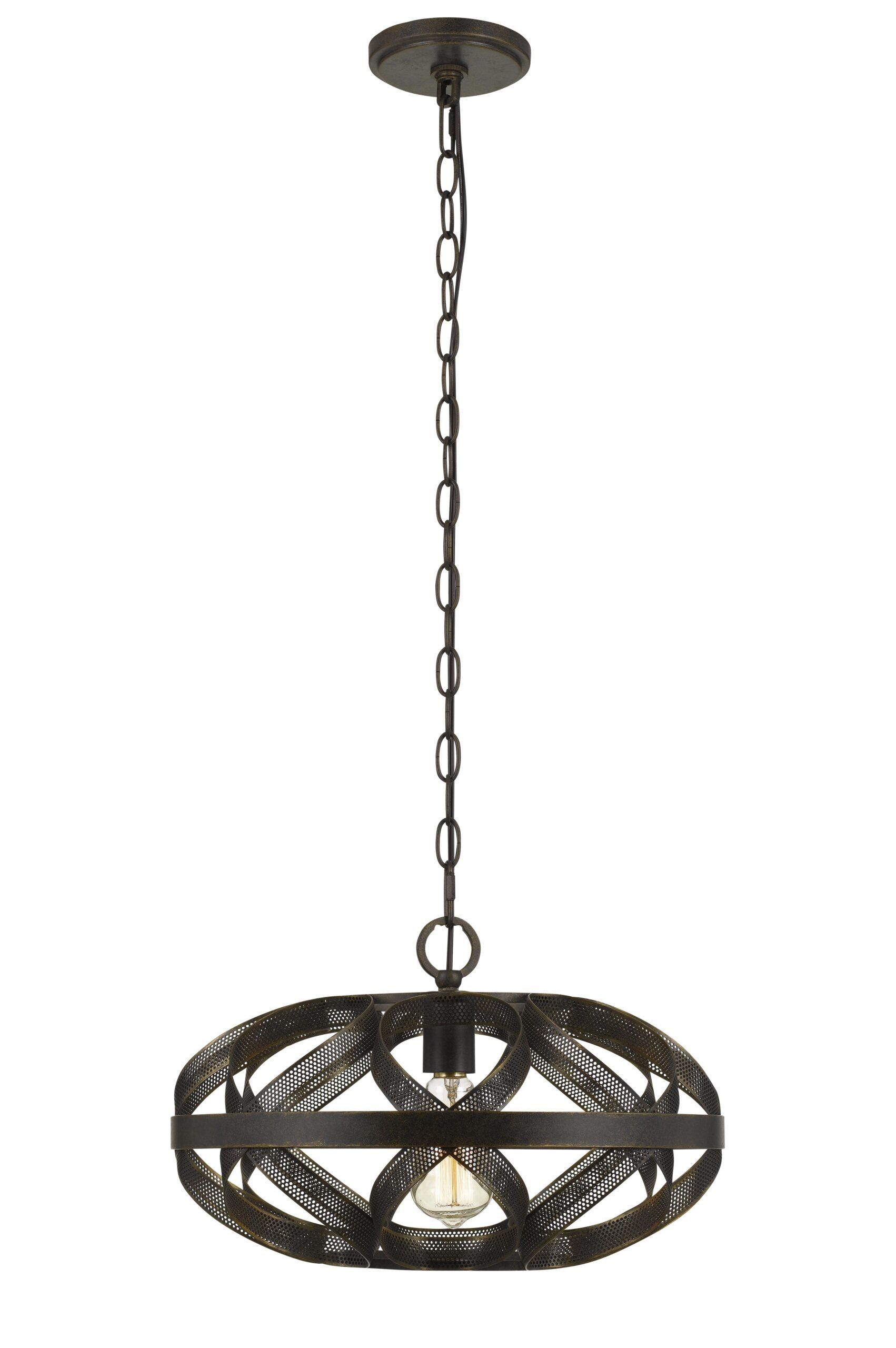 Alma - 10.5" Height Metal Single Light Pendant - Dark Bronze