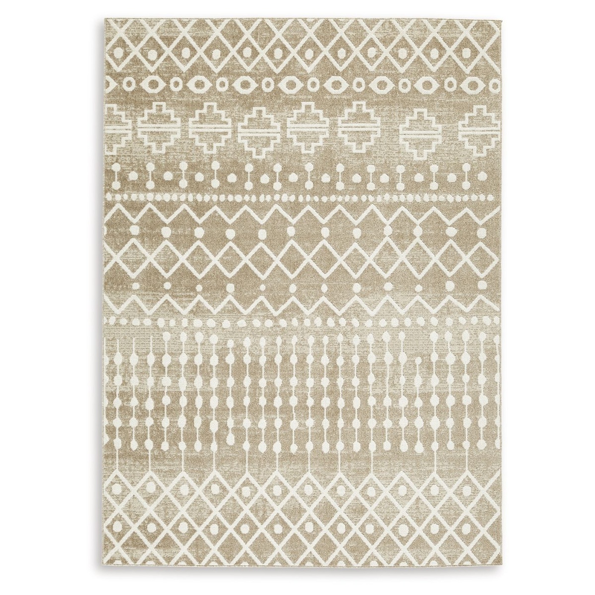 64298ac48574d051aba6403f7e0a7083 Bunchly - 5' x 7' Rug - Tan / Brown / Cream - Image 1