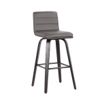 Vienna - 30" Bar Height Swivel Bar Stool - Gray / Black