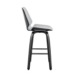Arabela - 26" Swivel Bar Stool - Gray / Black - Image 3