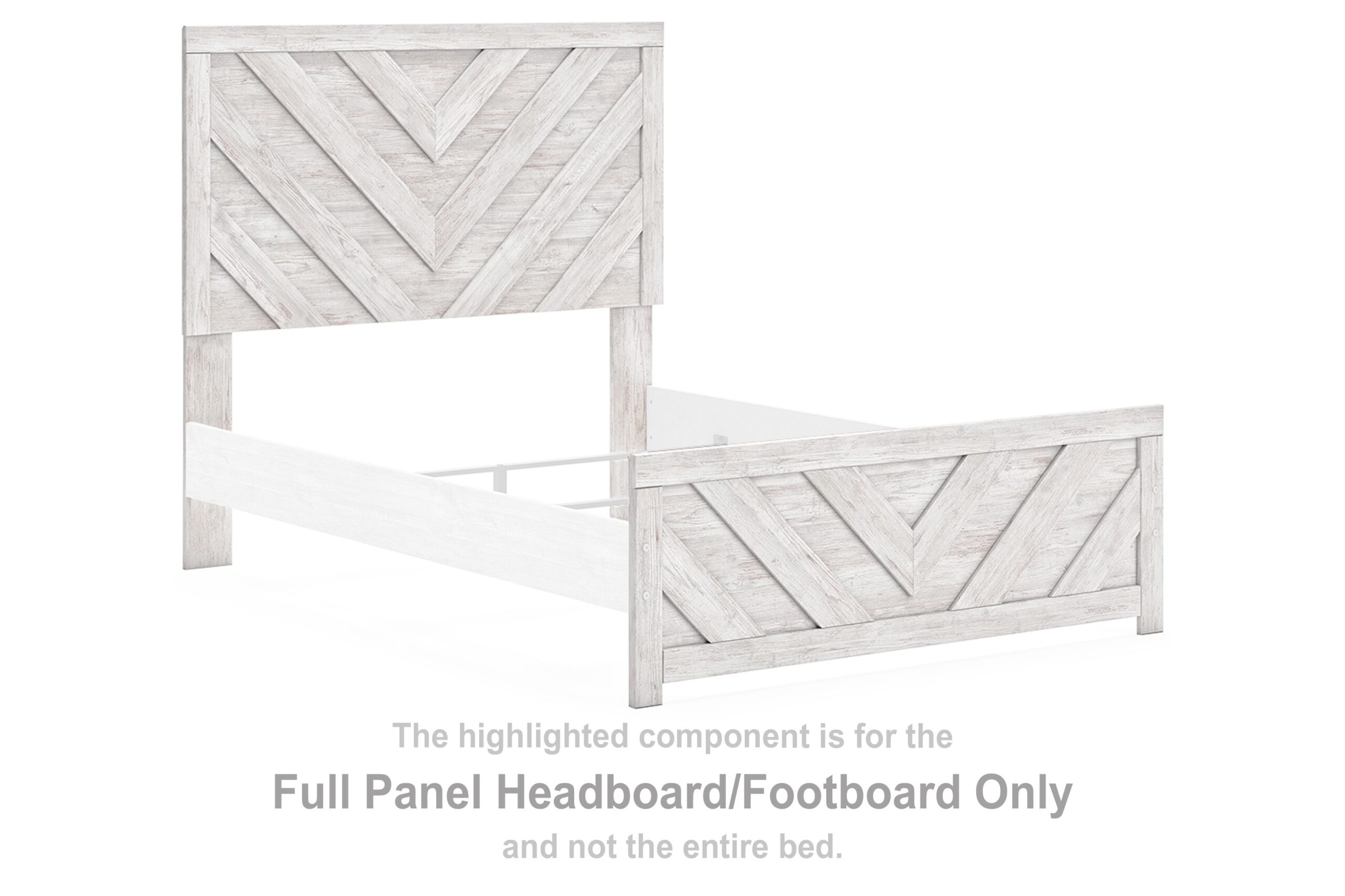 Cayboni - Full Panel Headboard/Footboard - Whitewash