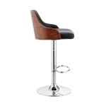 Asher - Adjustable Bar Stool - Black / Chrome - Image 3