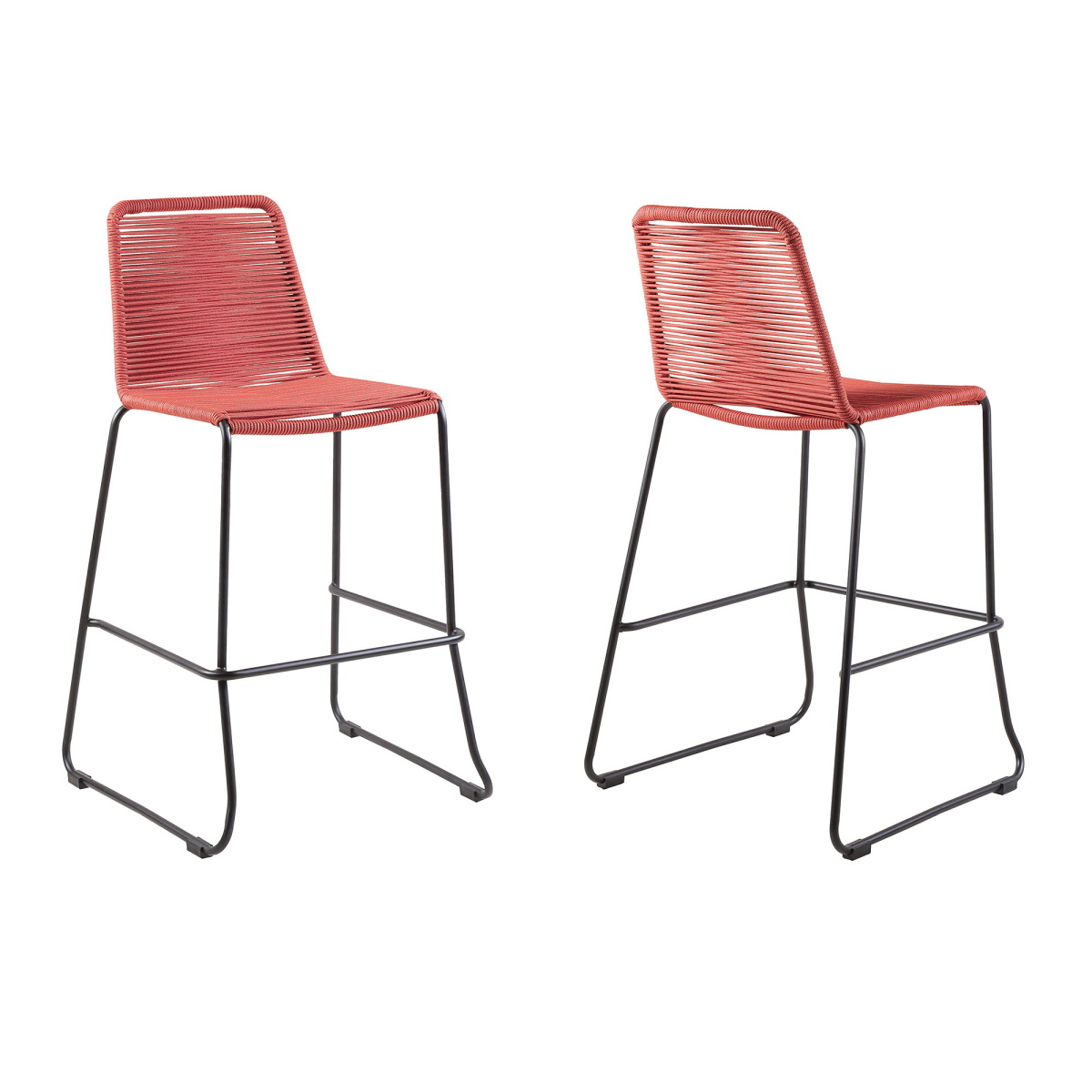 6fc2022c4a9642d3ea13962494660e5c Shasta - 30" Outdoor Stackable Barstool (Set of 2) - Brick Red - Image 1