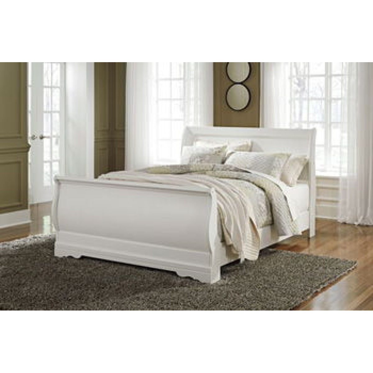 70af567a262462acdd3878a389b07758 Anarasia - Queen Sleigh Rails - White - Image 1
