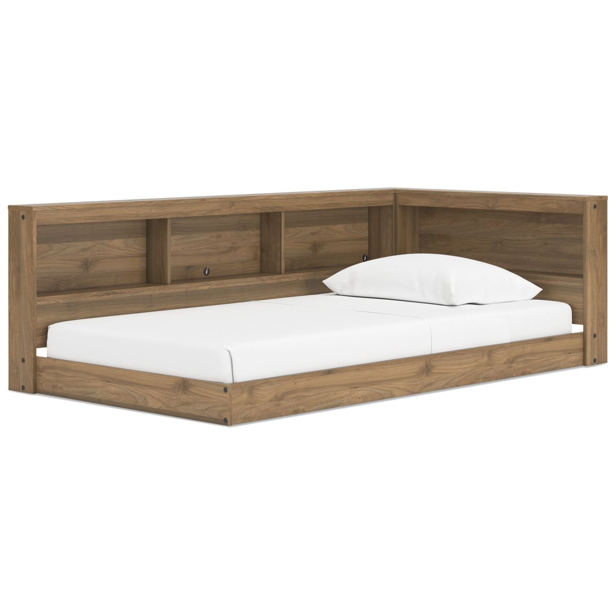 71cd8fac88fc2e076ec2d7b870168ecc Deanlow - Twin Bookcase Storage Bed - Honey - Image 1