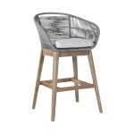 Tutti Frutti - Indoor / Outdoor Bar Height Bar Stool - Aged Teak / Gray