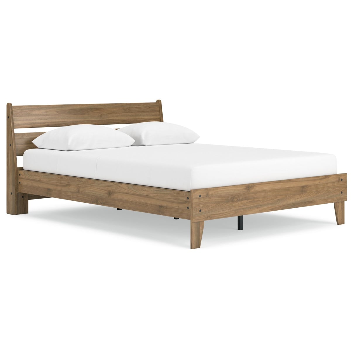 73dca00af2fcf60cc2b91fd34f7de998 Deanlow - Queen Platform Panel Bed - Honey - Image 1