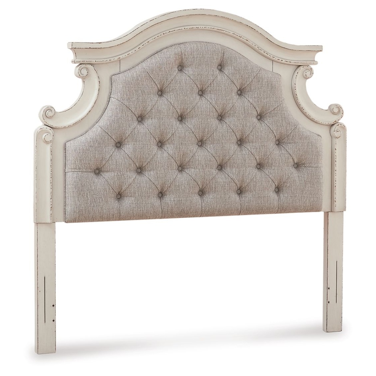 756f594eea5e9ddc0158bb8d0fb46790 Realyn - Full UPH Panel Headboard - Chipped White - Image 1