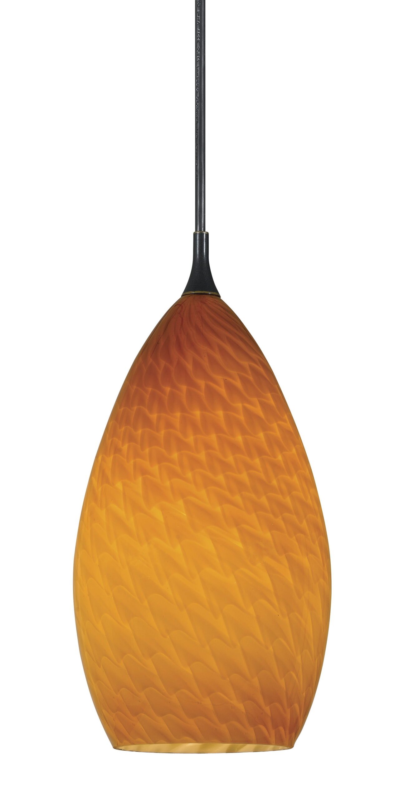 10.4" Height Metal Pendant - Light Amber Scale