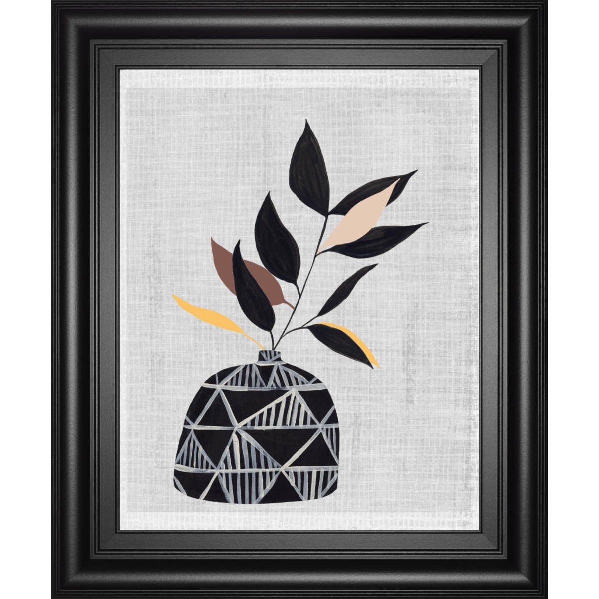 783b32bbede68ffa3e1e48c83e35c9f7 22x26 Decorated Vase with Plant IV By Melissa Wang - Gray - Image 1