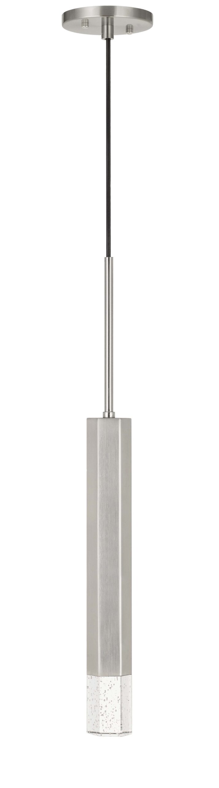 24" Height Aluminum Cast Pendant - Brushed Steel
