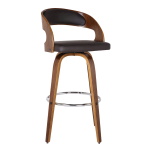 Shelly - 26" Counter Height Swivel Bar Stool - Brown / Walnut