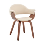 Adalyn - Dining Room Accent Chair - Cream / Walnut