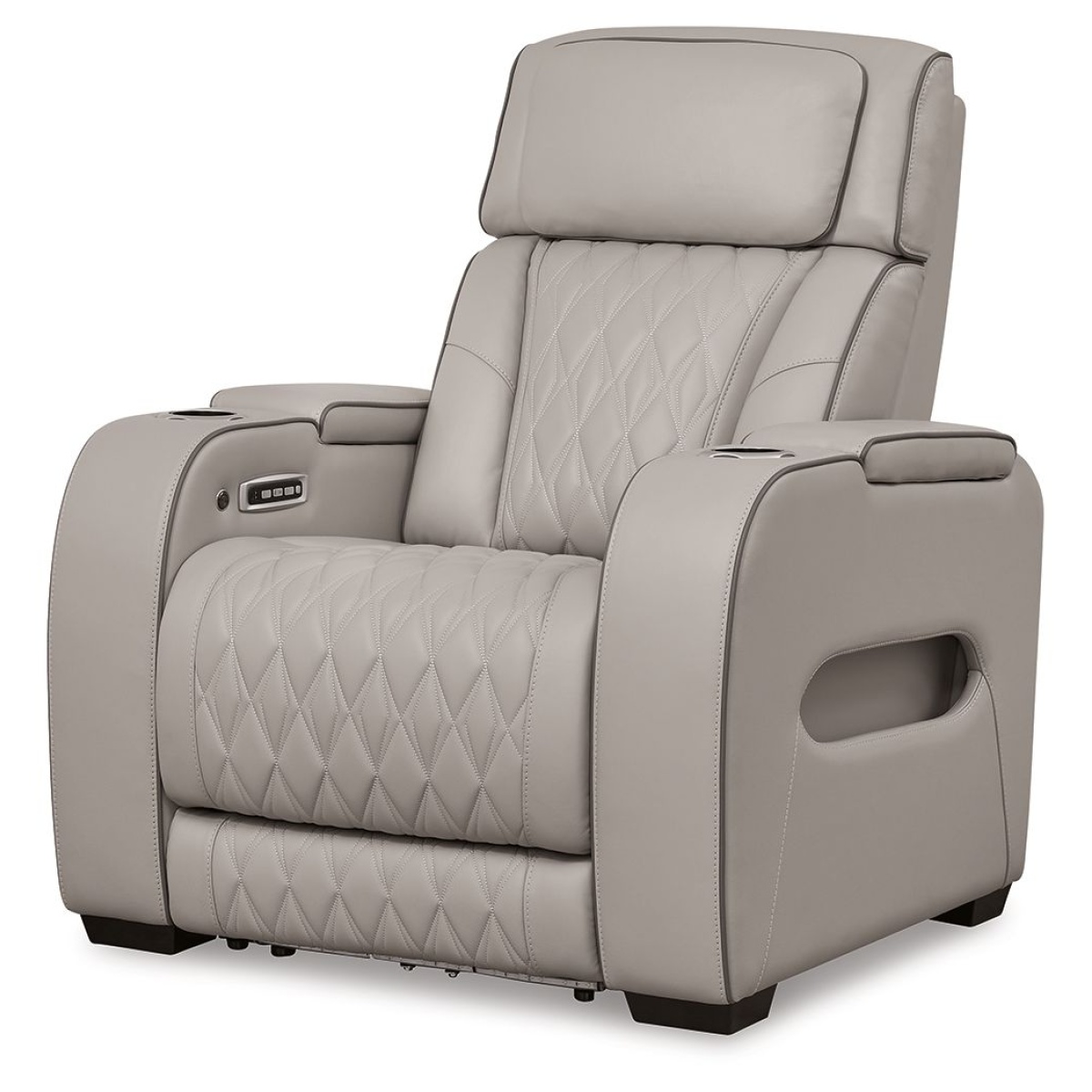 7b69e7e3940fe2dd9cbf83777af45293 Boyington - Power Recliner/Adj Headrest - Gray - Image 1
