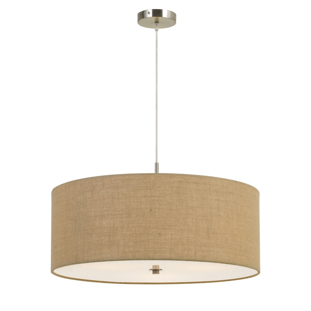 7b750c9443ef92b864bd1eec2d76ada5 Addison - 12.25" Height Fabric Pendant Fixture - Burlap - Image 1