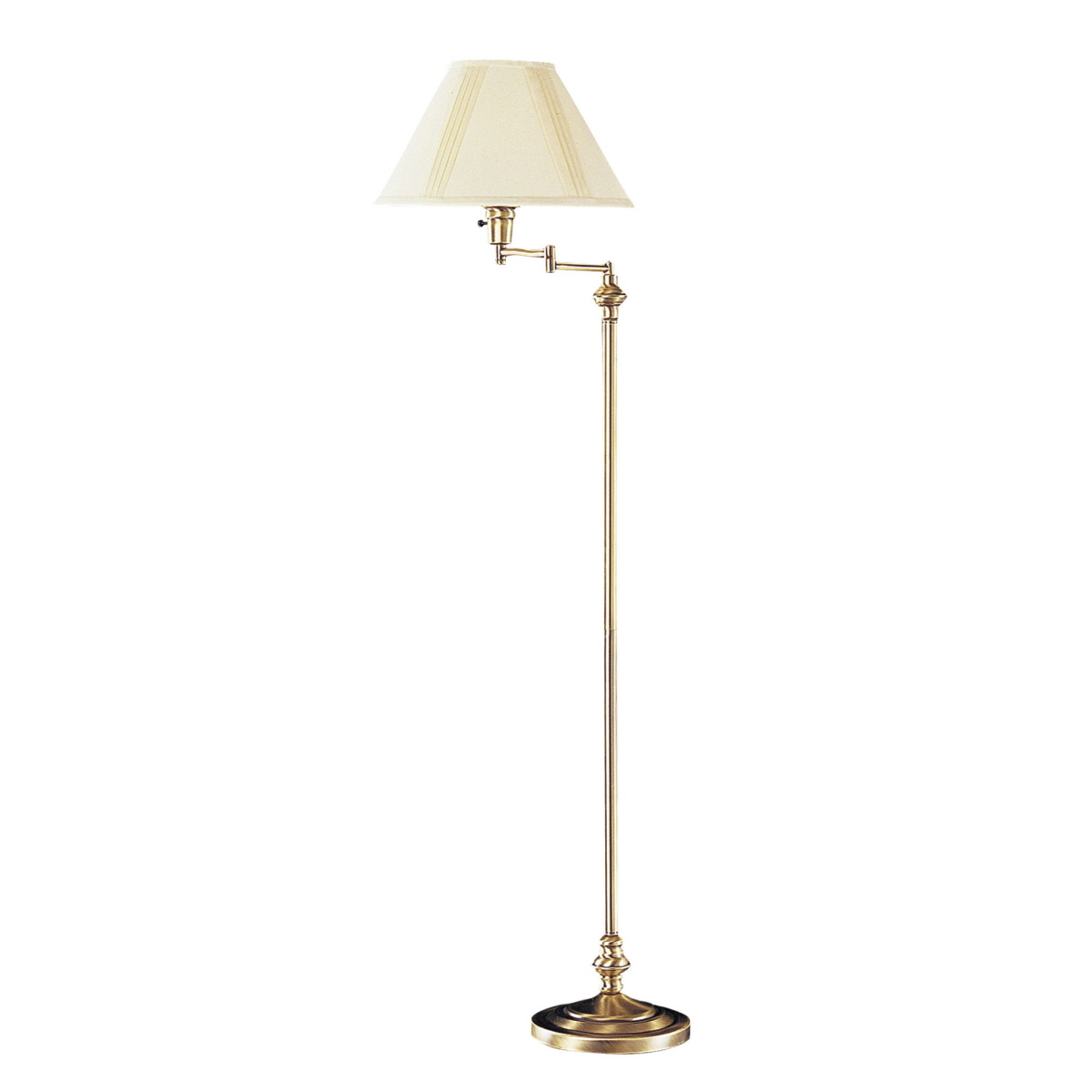 7d2ef1f980f7bac95423b208eb3e7762 Swing Arm - 59" Height Metal Floor Lamp - Antique Brass - Image 1