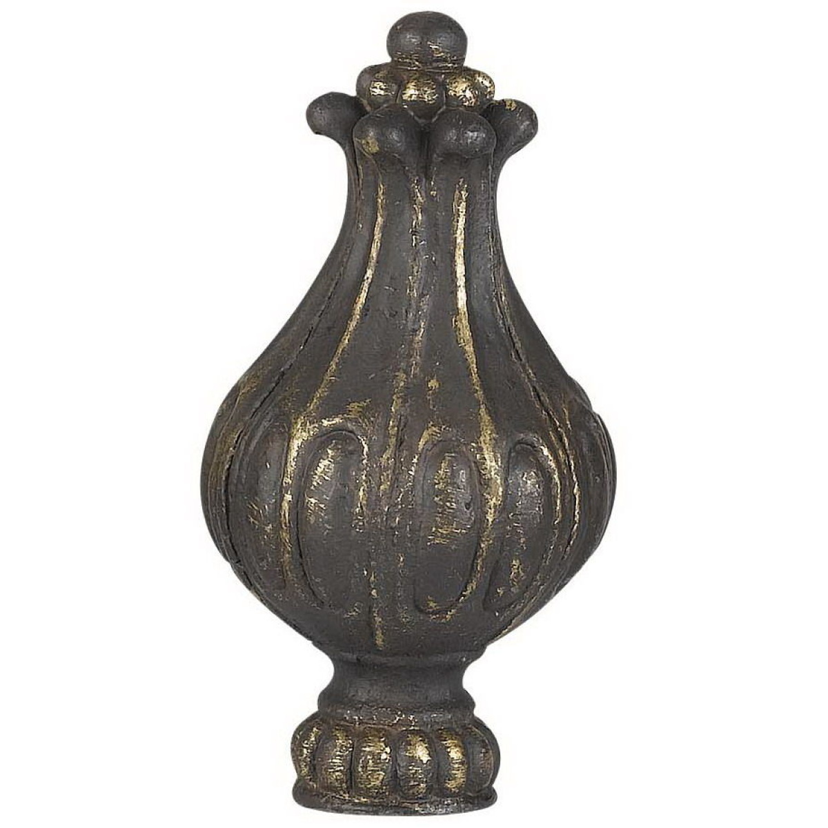 7db04677dcf54e41c8932d185924689c 3" Height Metal Cast Finial - Dark Bronze - Image 1