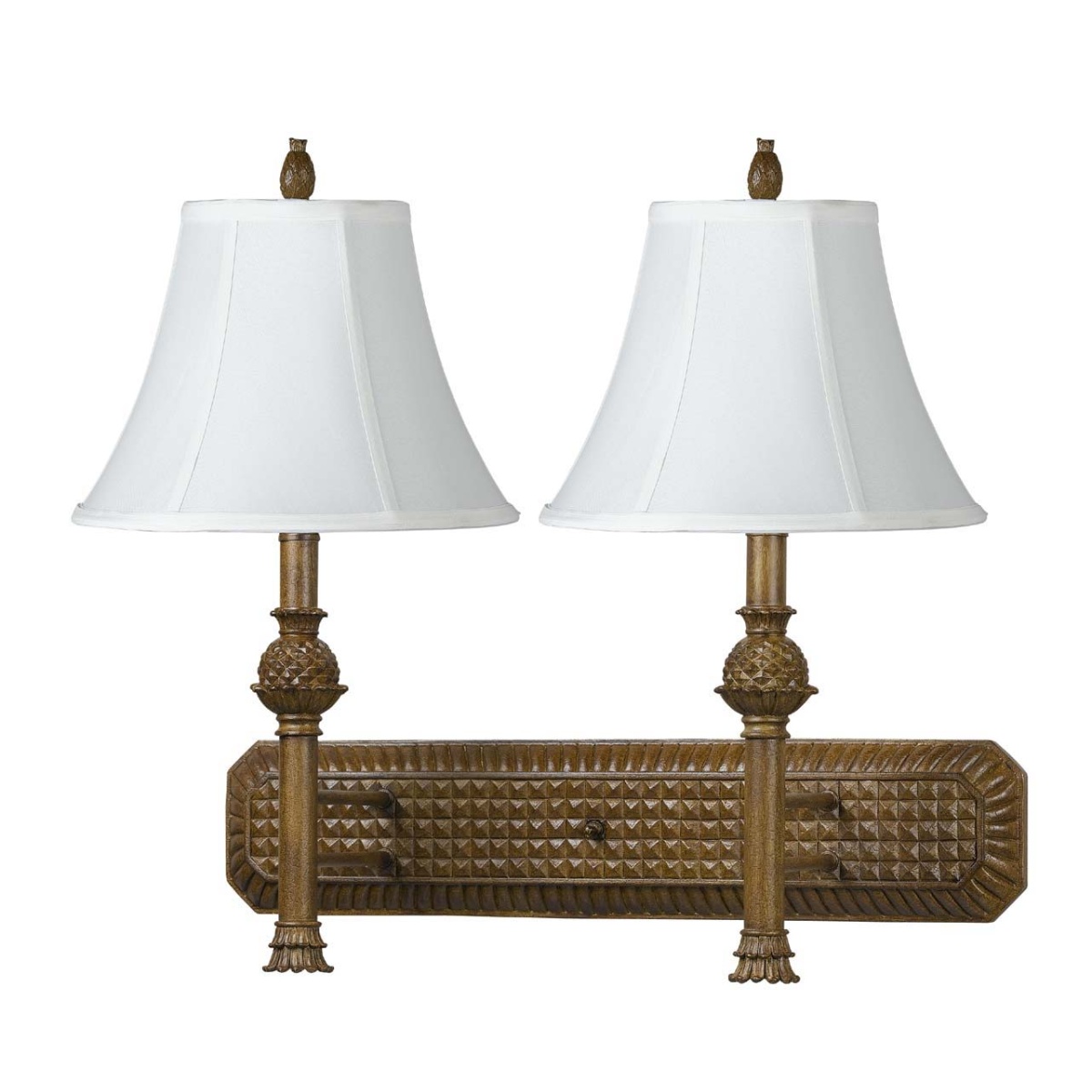 7dc8f274a5cb28260a6db425644b3f11 Hotel - 20" Height Metal and Resin Wall Lamp - Antique Gold - Image 1