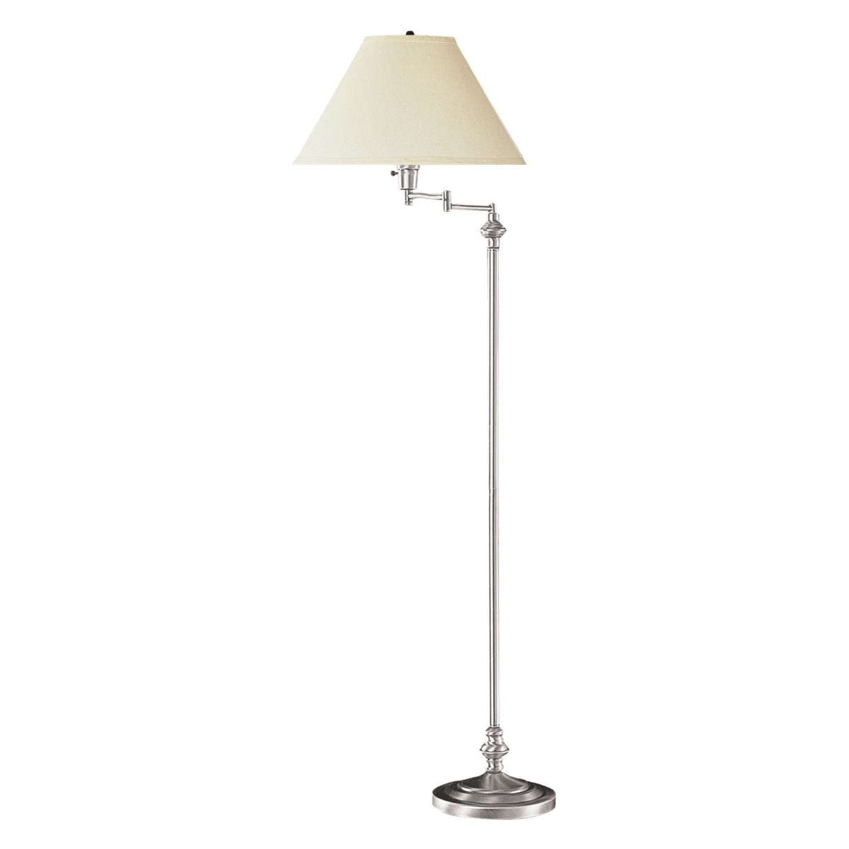 8333a1d140b8760ad4e947ce143b8f3c Swing Arm - 59" Height Metal Floor Lamp - Brushed Steel - Image 1
