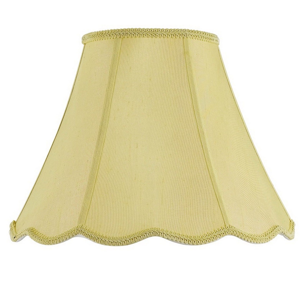 85893f227539eed80011c34602a1ccb0 Piped Scallop Bell - 9.5" Height Fabric Shade - Champagne - Image 1