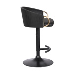 Solstice - Adjustable Swivel Barstool - Black Powder / Gold - Image 3