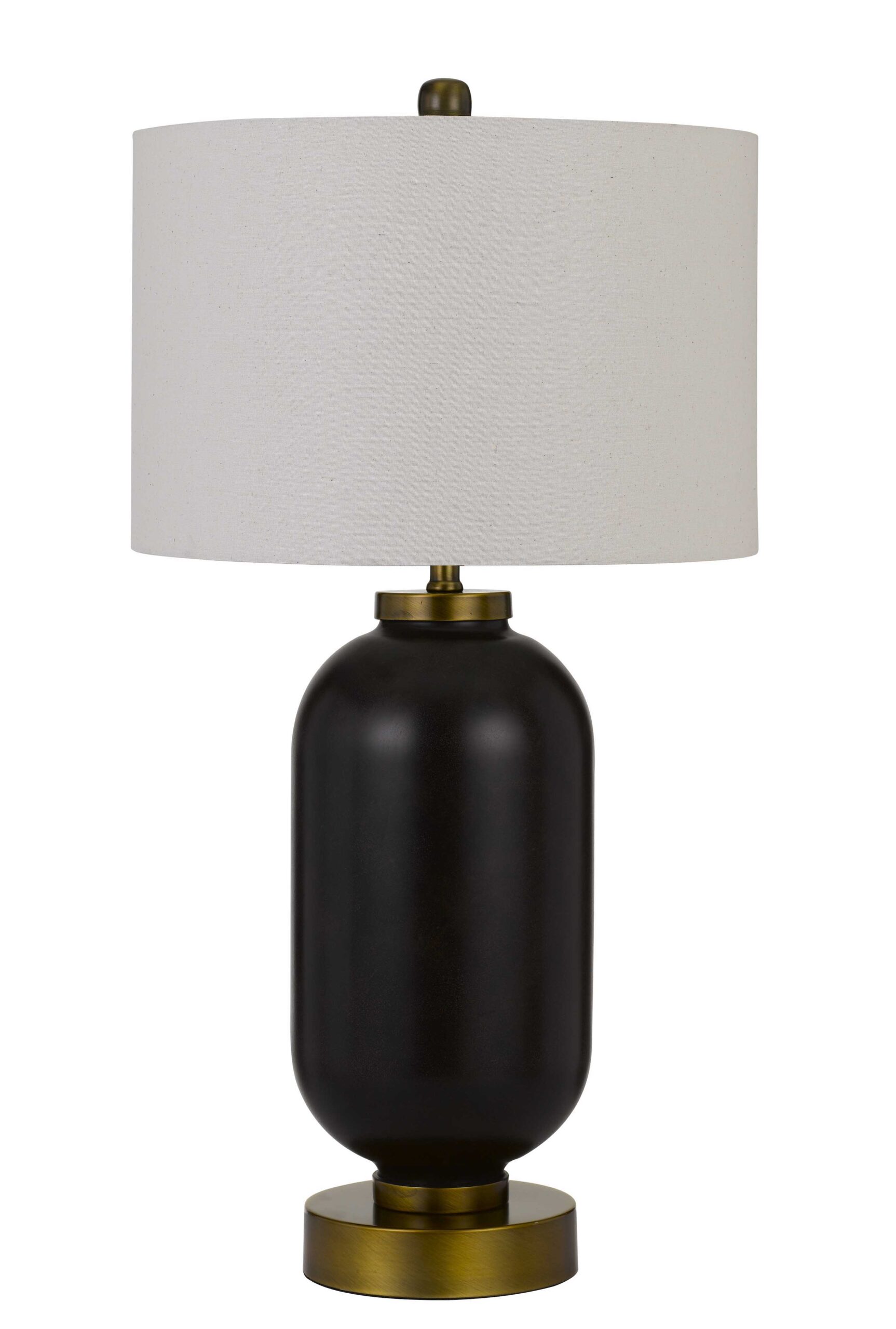 Sycamore - 34" Height Glass Table Lamp - Antique Brass Black