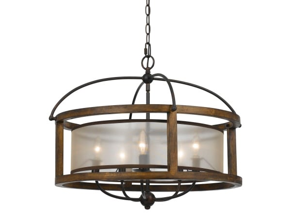 20.50″ Height Five Light Round Chandelier – Dark Bronze Chandeliers