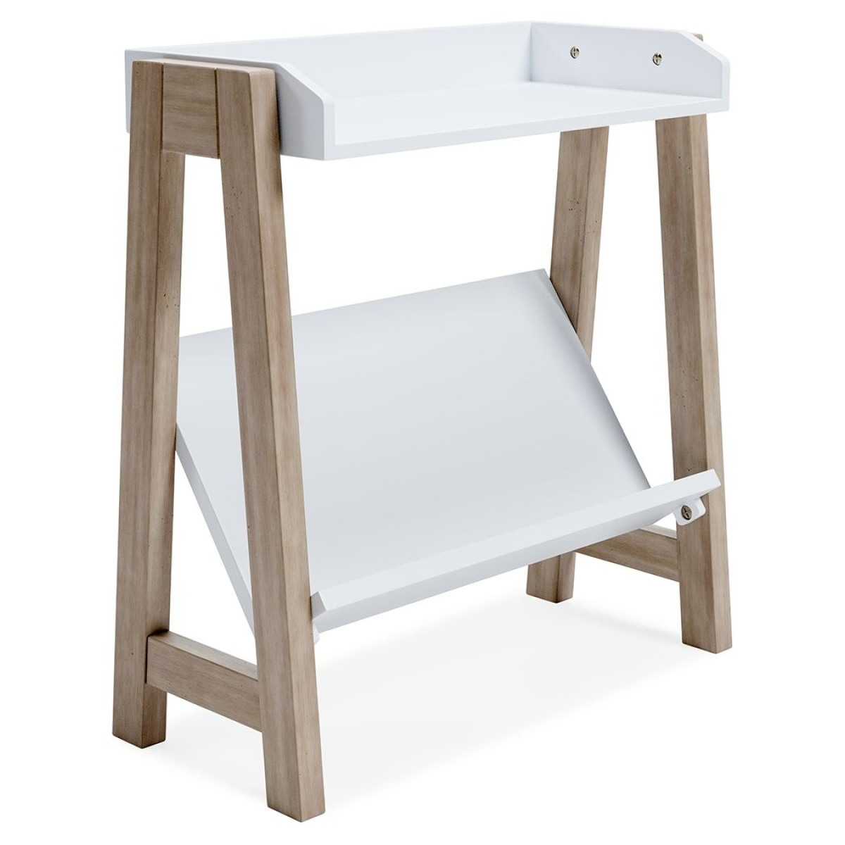 8ce17697fe17161cf68bbe294515c347 Blariden - Small Bookcase - White / Tan - Image 1
