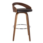 Sonia - 26" Counter Height Swivel Bar Stool - Brown / Walnut
