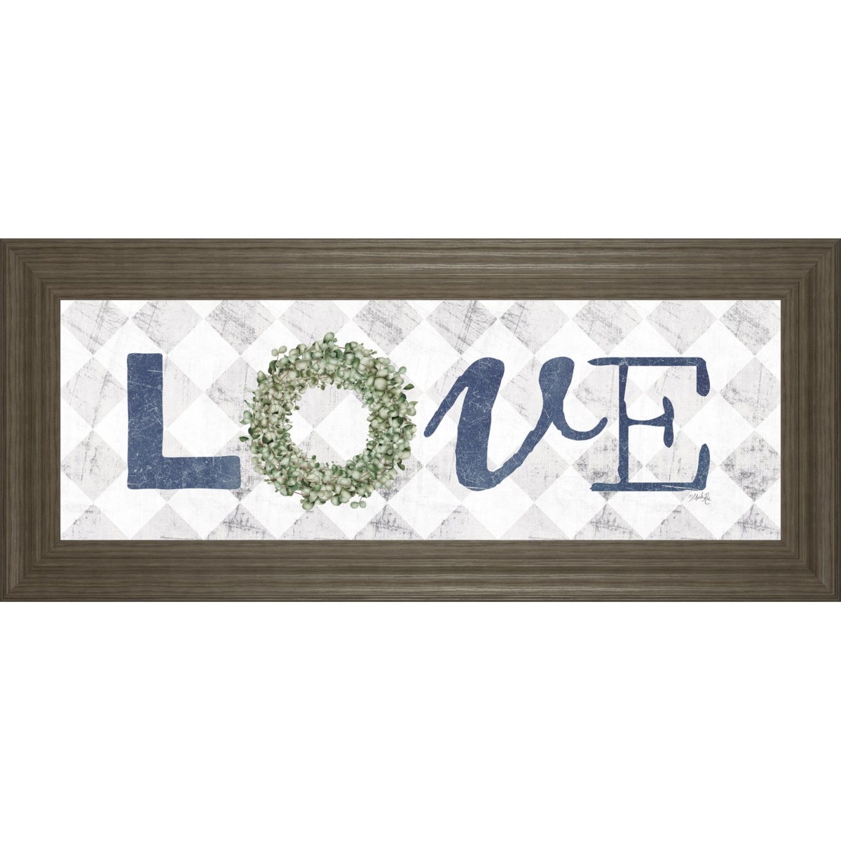 8d3759b790e224c7a614b8c4013b2253 18x42 Love With Eucalyptus Wreath I By Marla Rae - Gray - Image 1