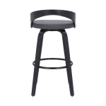 Sonia - 26" Counter Height Swivel Bar Stool - Gray / Black - Image 5