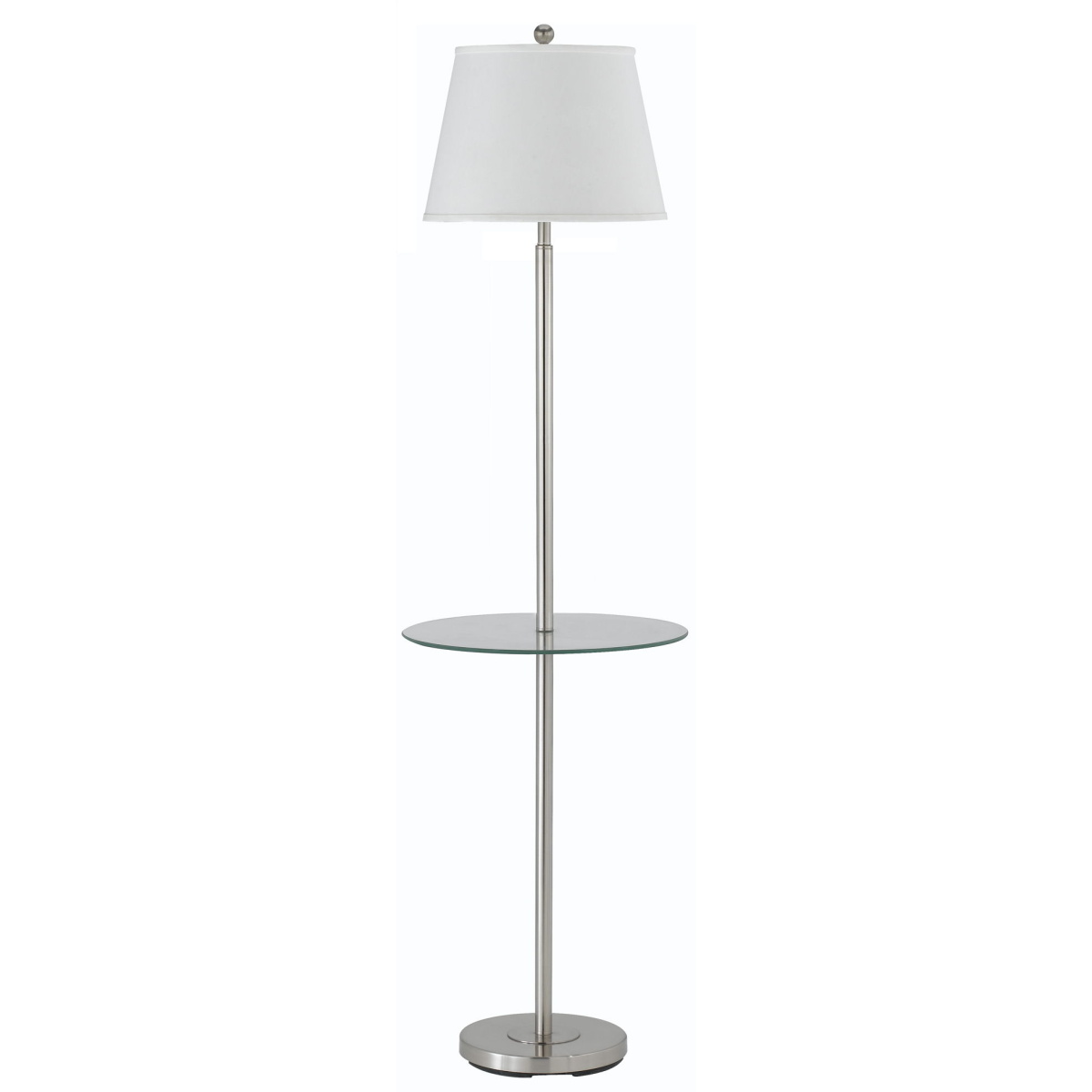8e7d313e5021c8d36f9b05c93a59af16 Andros - 60" Height Metal Floor Lamp - Brushed Steel & White - Image 1