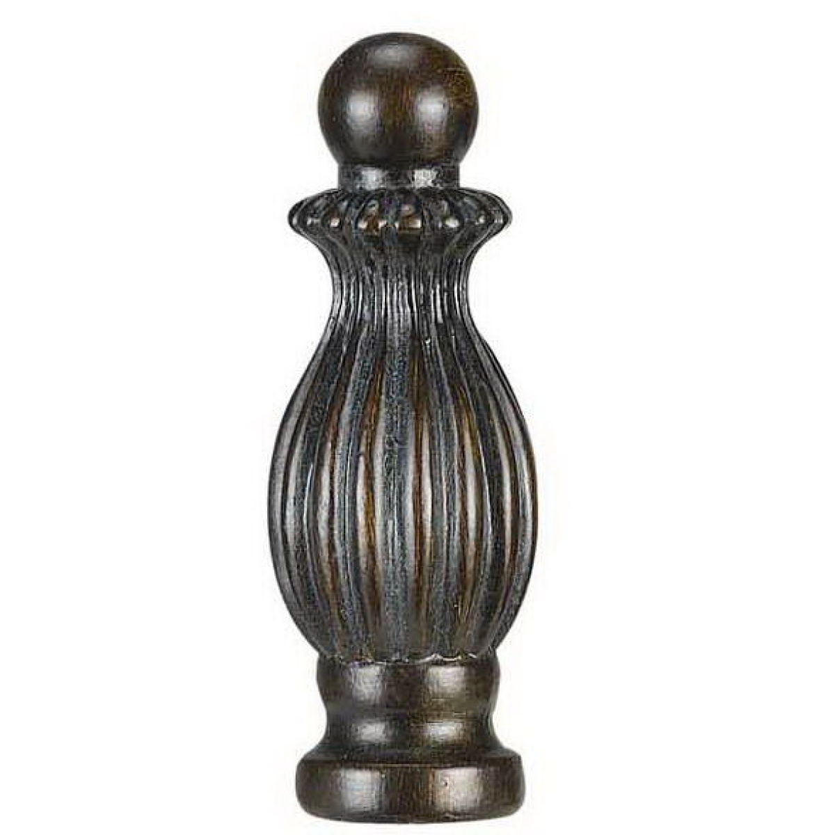 921d6a8e4bdbff30a8ad2eb5143eb39a 0.88" Height Resin Finial - Dark Brown - Image 1