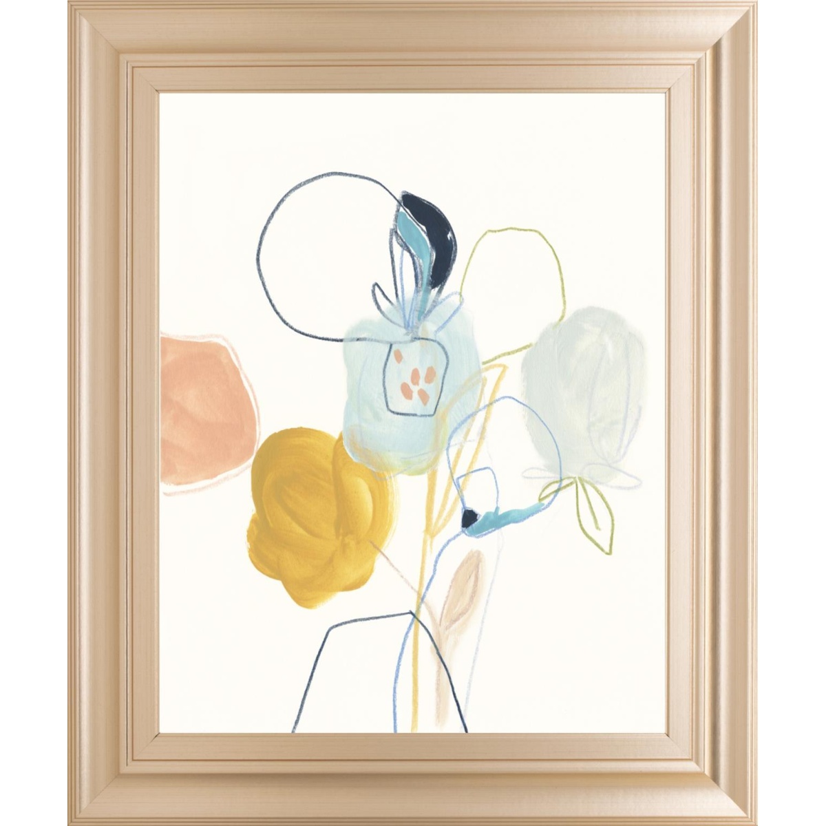 9249dae6c2656a4bc4118a778f39375b 22x26 Contour Garden IV By June Erica Vess - White - Image 1