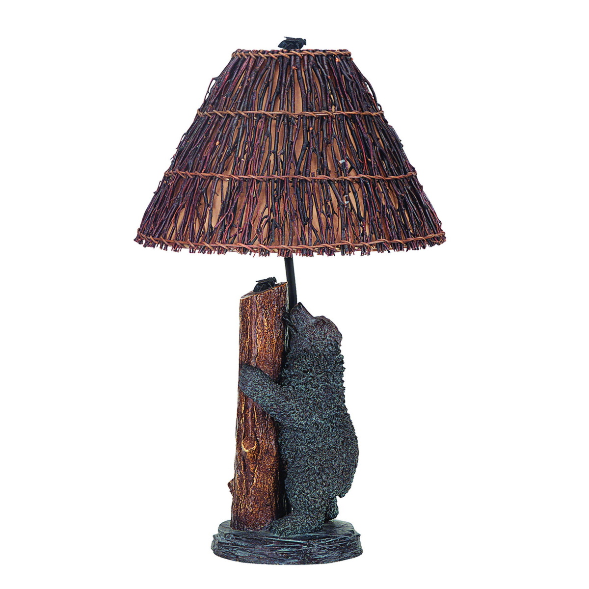 9375f92fc5d3ead246a64a6ef1298f17 Bear - 29" Height Resin Table Lamp - Brown - Image 1