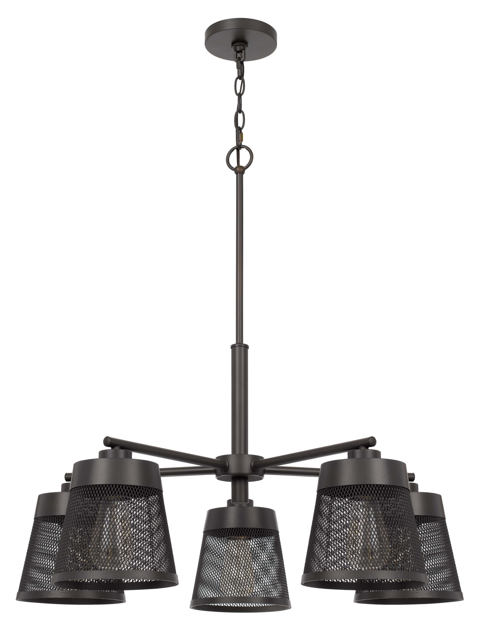 Hampton - Chandelier - Matte Black & Mesh