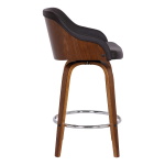 Alec - 30" Bar Height Swivel Bar Stool - Brown / Walnut - Image 3