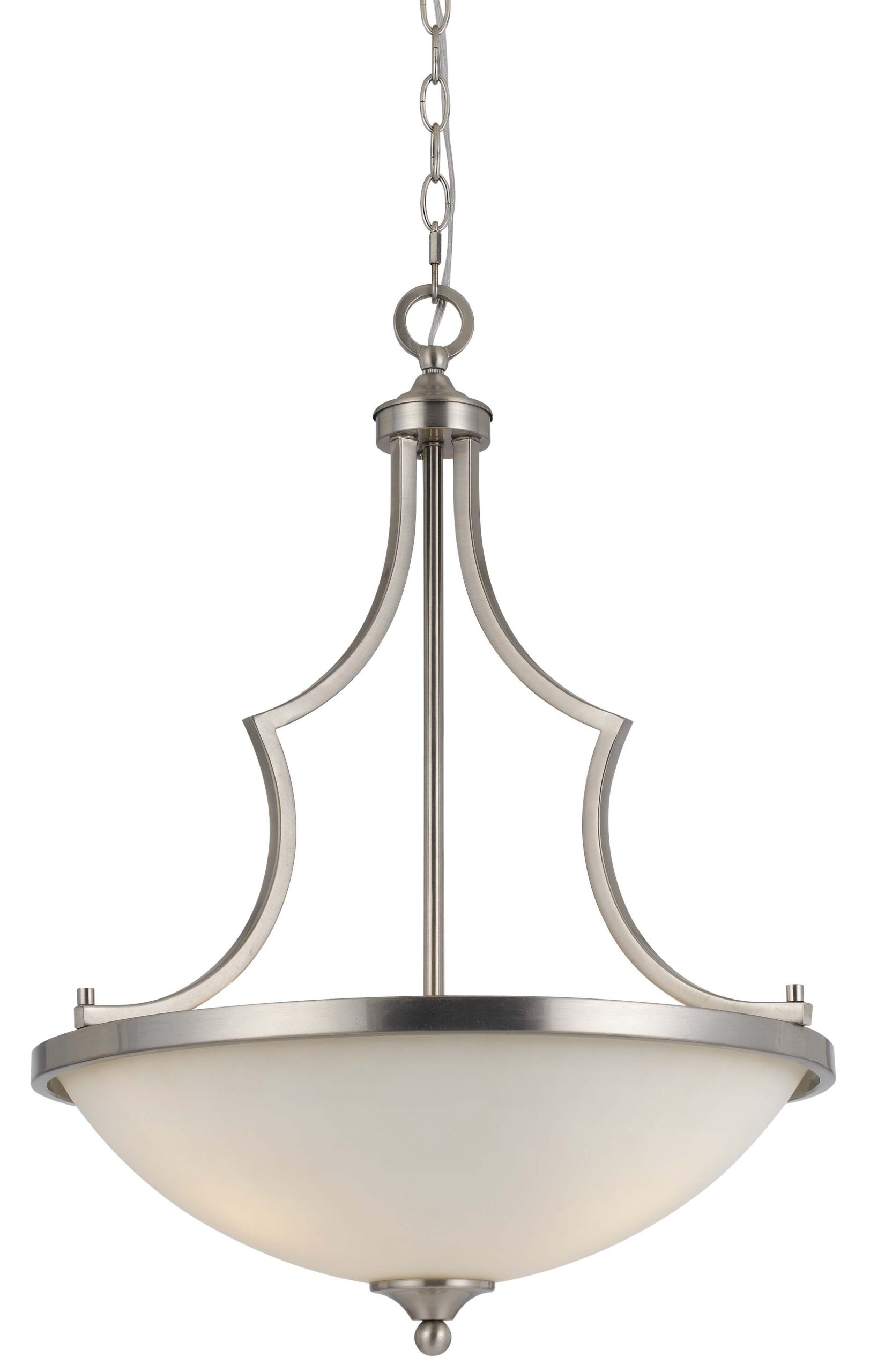Barrie - 26.50" Height Three Light Pendant Fixture - Brushed Steel