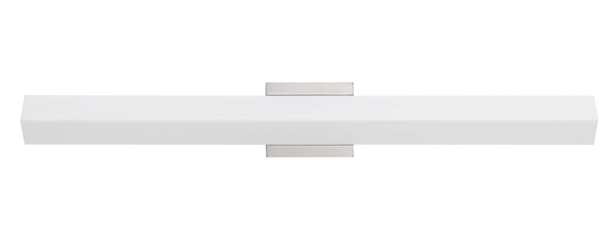 4.75" Height Acrylic and Metal Vanity Light - Brushed Steel - Metal & Plastic