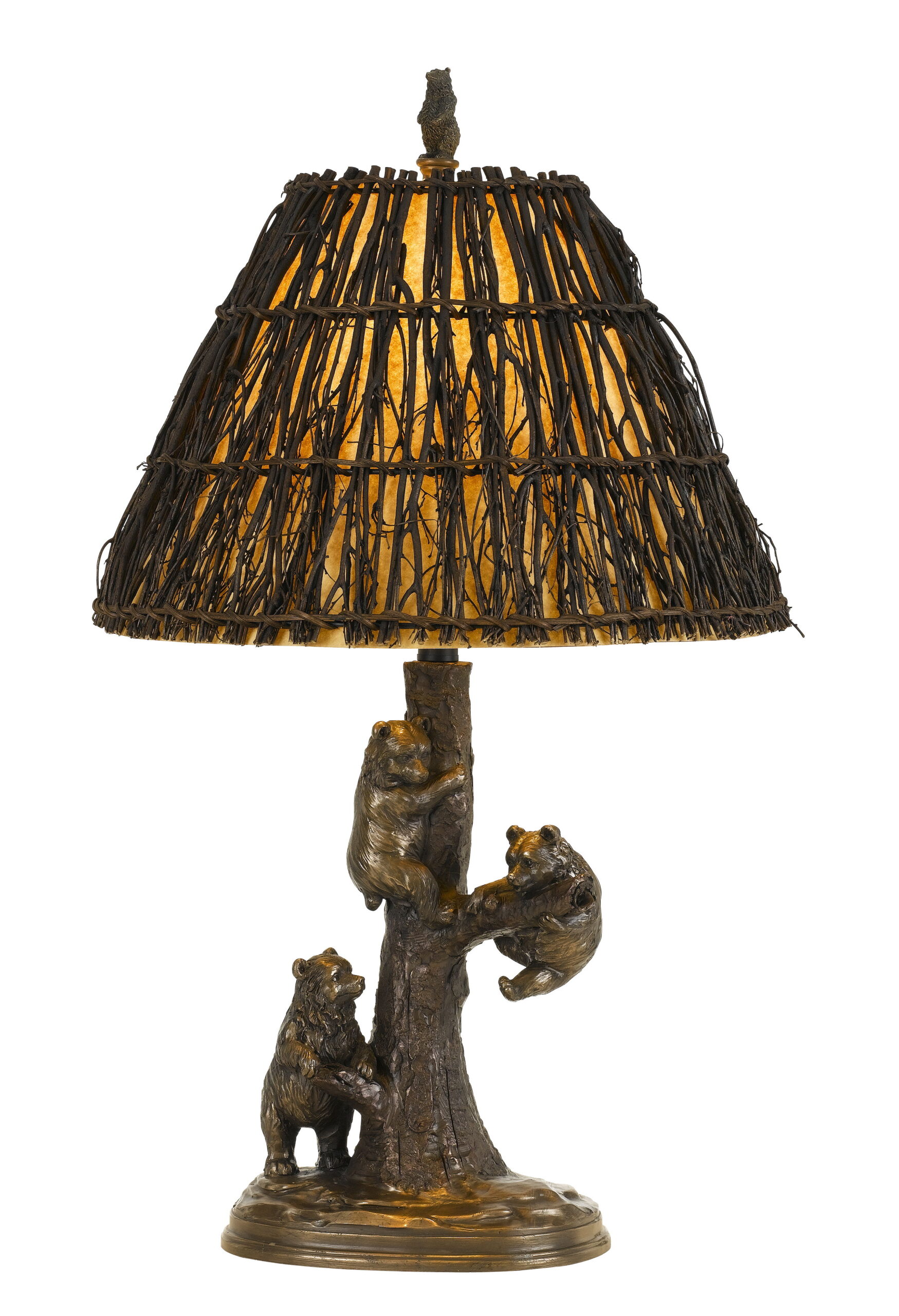 Bear - 29.5" Height Resin Table Lamp - Cast Bronze
