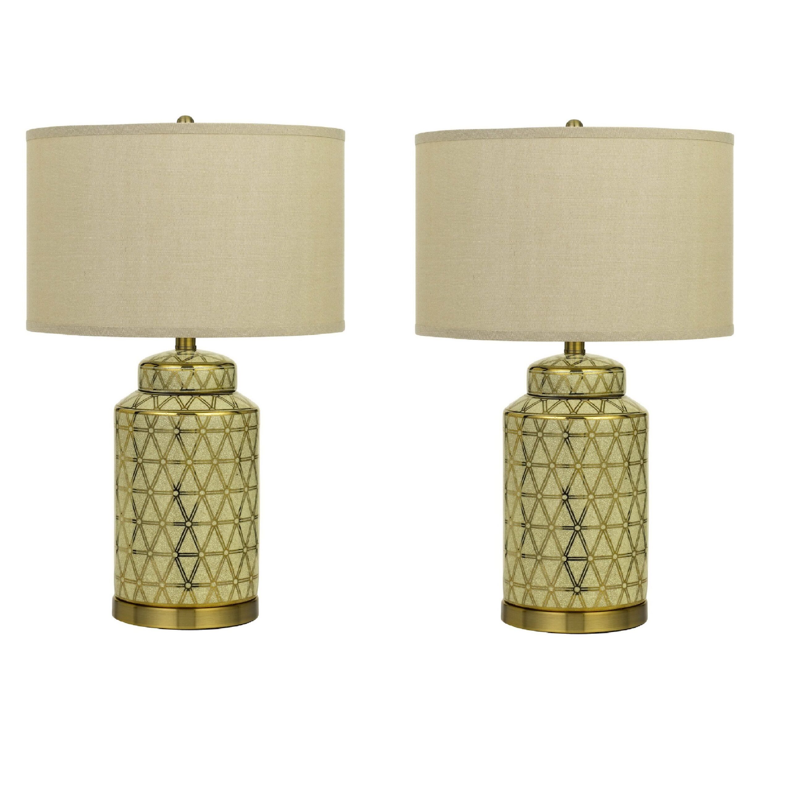 Barletta - 24.5" Height Ceramic Table Lamp (Set of 2) - Antique Gold