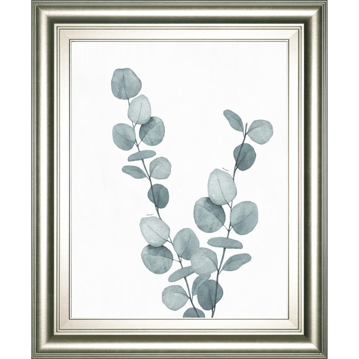 9ff05489a5344a141411da22bb784299 22x26 Blue Botanical Wash III By Conrad Knutsen - Pearl Silver - Image 1