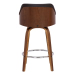 Alec - 26" Counter Height Swivel Bar Stool - Brown / Walnut - Image 5