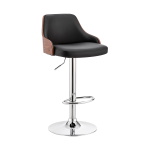 Asher - Adjustable Bar Stool - Black / Chrome
