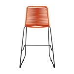 Shasta - 30" Outdoor Stackable Barstool (Set of 2) - Tangerine - Image 5